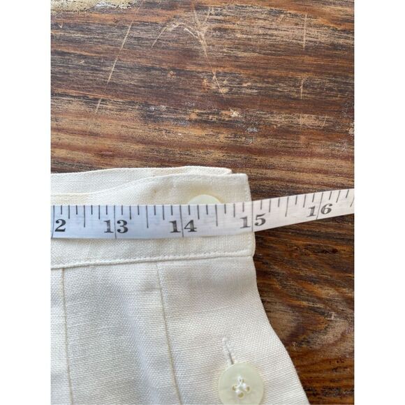 SK1 VTG J.G. Hook Pleated Linen Maxi Skirt White Size 14‎ - Picture 8 of 9